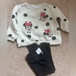 ZARA Minnie Mouse 12-18 months baby girl set